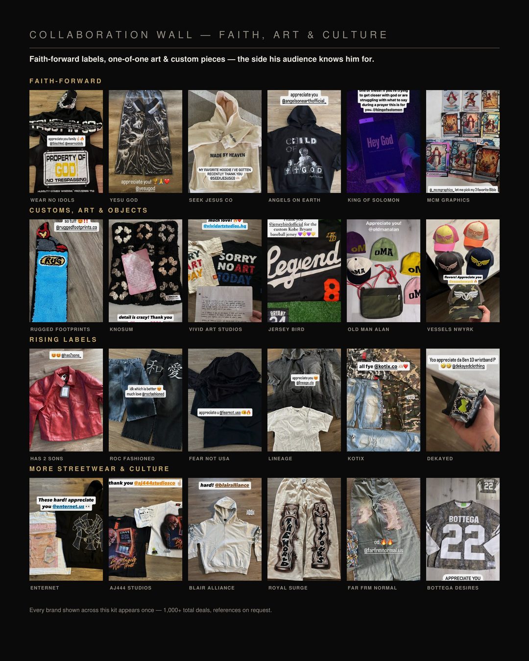 Collaboration wall — faith, jewelry and culture
